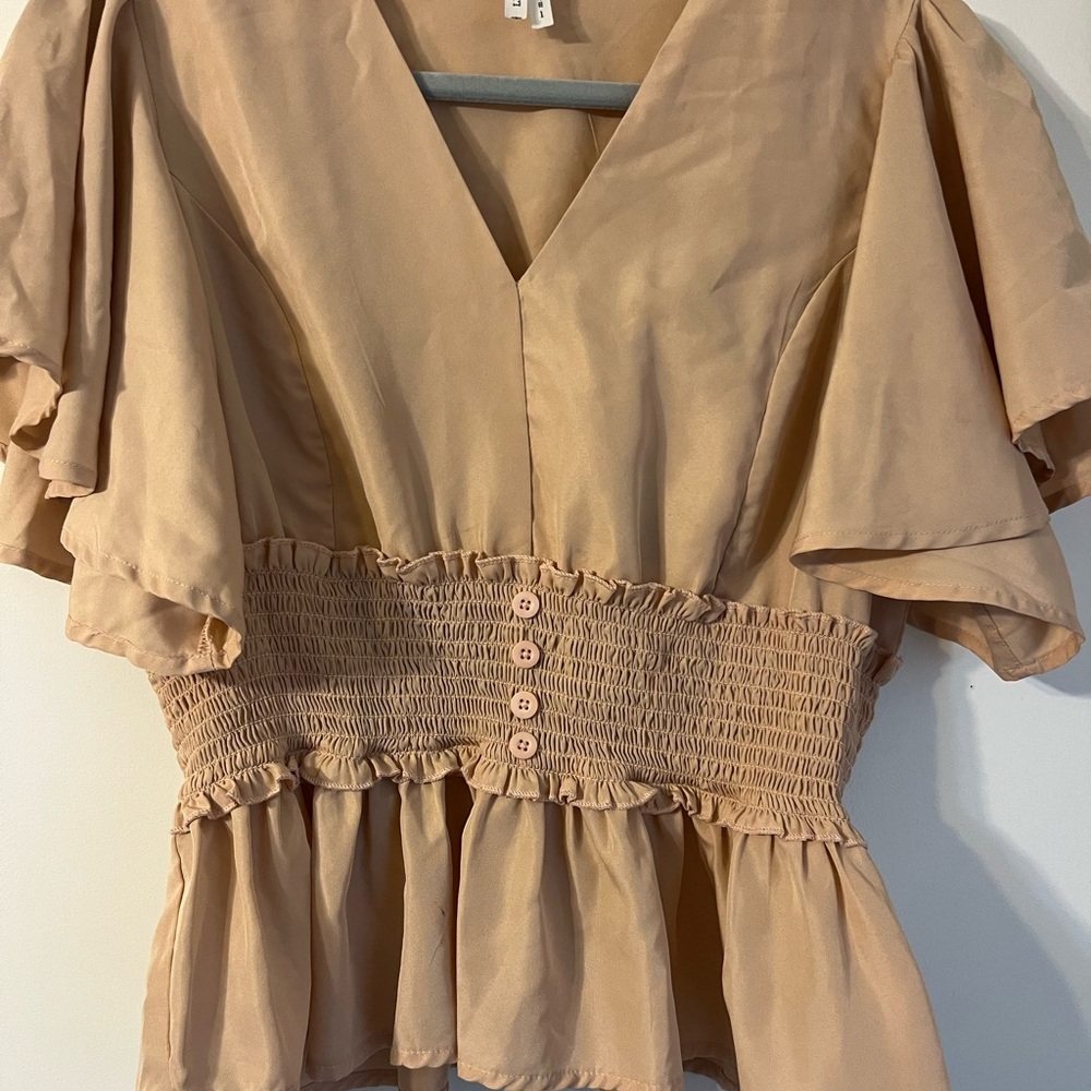 Elegant Tan Women's Top